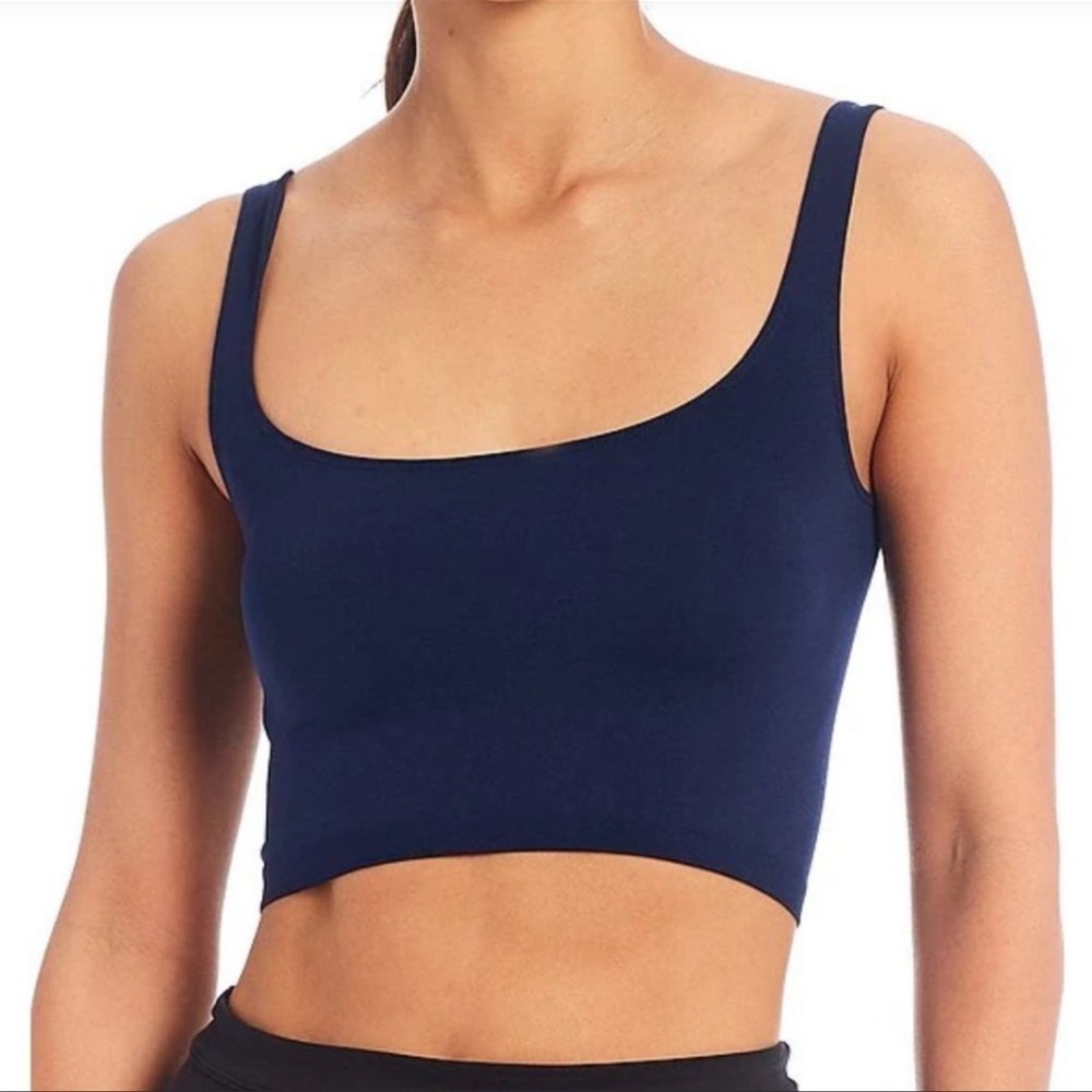 Free People Scoop Neck Crop Top Navy Blue Size XS / S NWT